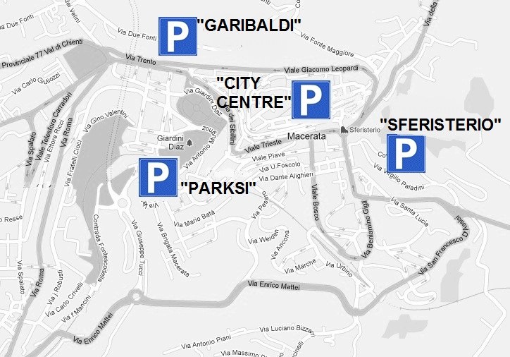 Cartina parcheggi